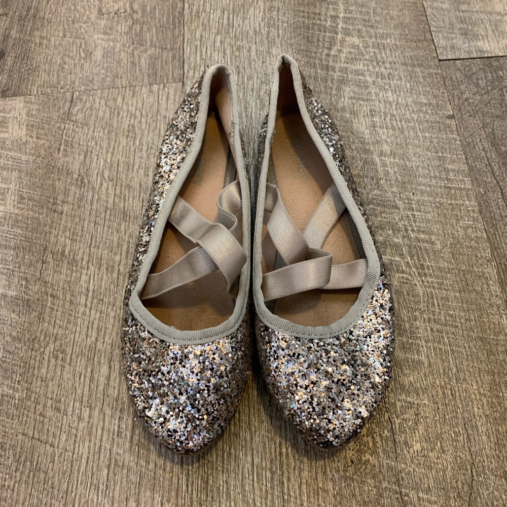 Slip on dressy ballerina style shoes, worn once.